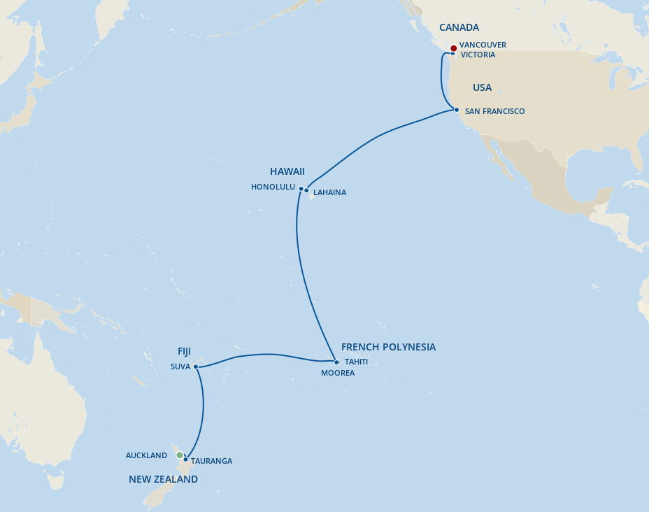 Princess Cruises Starting In Auckland - 2023-2025 Seasons