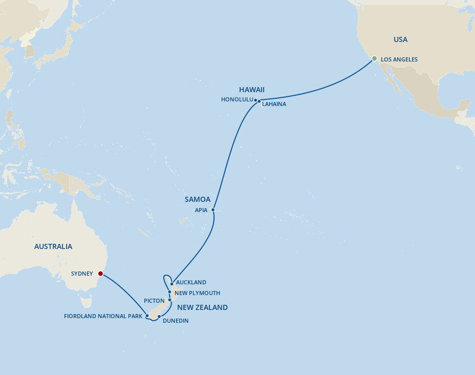 World Cruise SegmentHawaii, Tahiti & South Pacific Crossing Princess