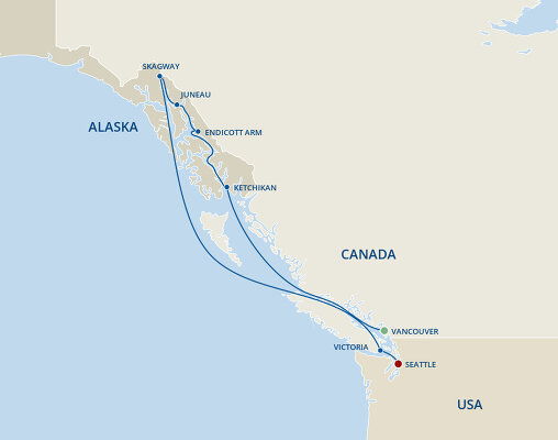 Cruises from Vancouver to Seattle - 2023 & 2024 Seasons