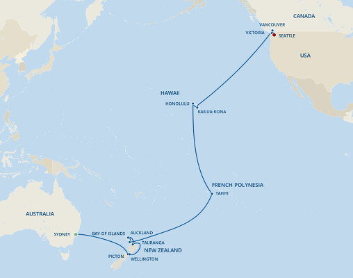 cruise from australia to america