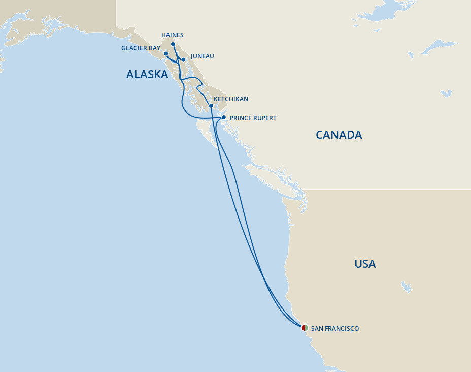 Inside Passage (Roundtrip San Francisco) Princess (10 Night Roundtrip