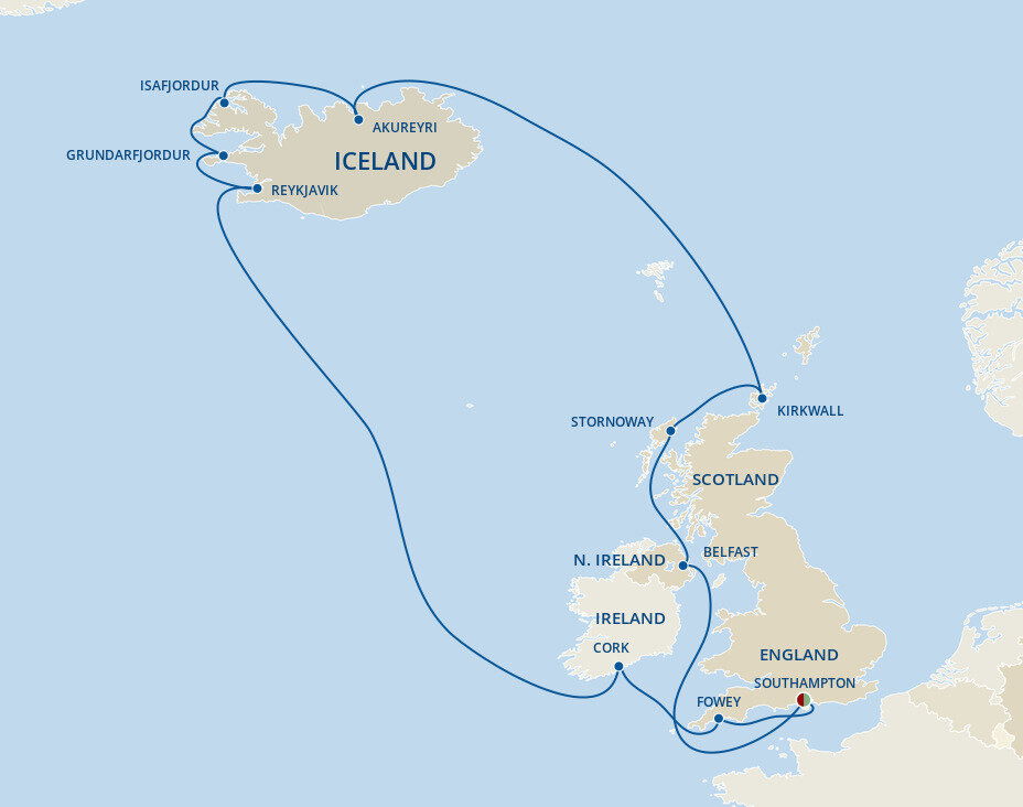 Icelandic Fjords & British Isles Princess (14 Night Roundtrip Cruise