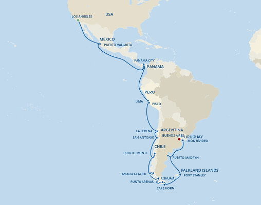 Cruises from USA to Argentina - 2024 & 2025 Seasons