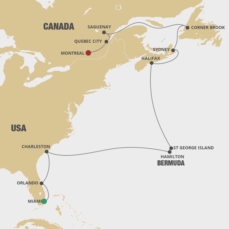 Eastern Seaboard Delight Regent Seven Seas (15 Night Cruise from