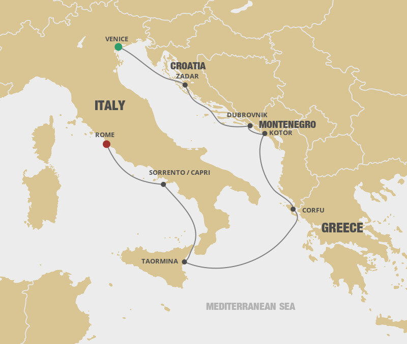 Romance Of Rome Regent Seven Seas (7 Night Cruise from Venice to Rome)
