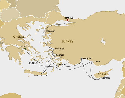 Cruises from Athens to Istanbul - 2023, 2024 & 2025 Seasons