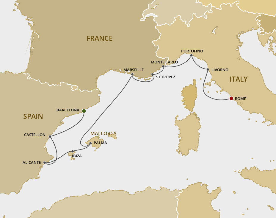 Splendor Of Spring - Regent Seven Seas (10 Night Cruise from Barcelona ...