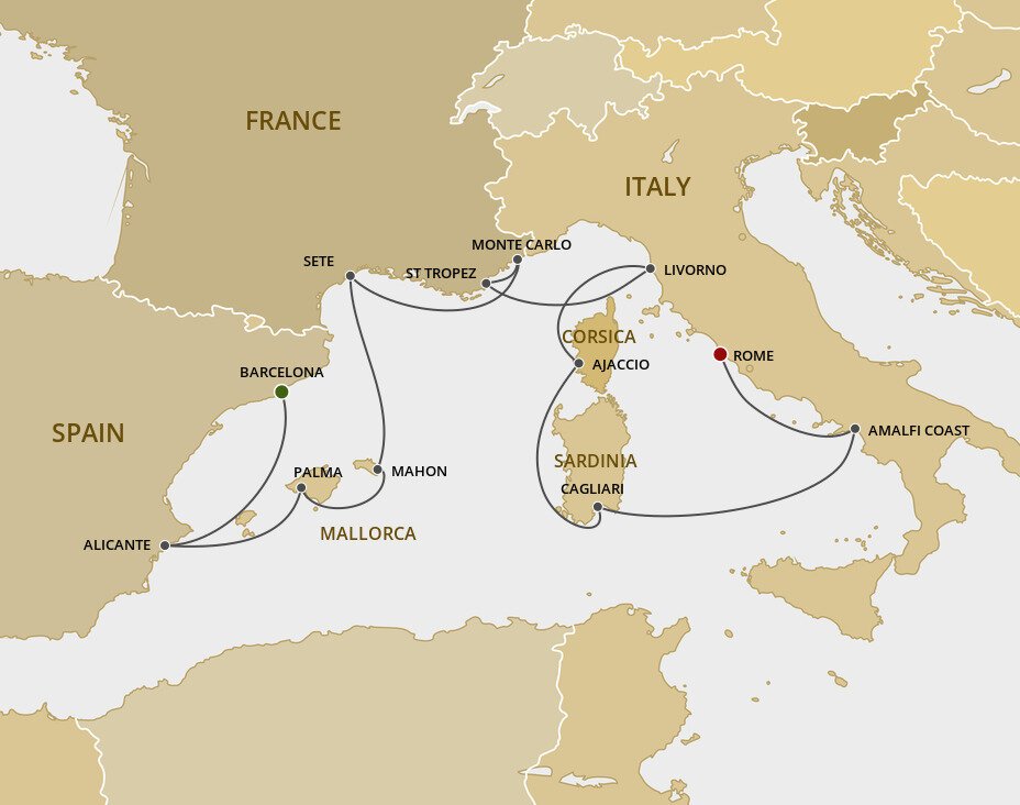 Beaches Of The Mediterranean Regent Seven Seas (12 Night Cruise from