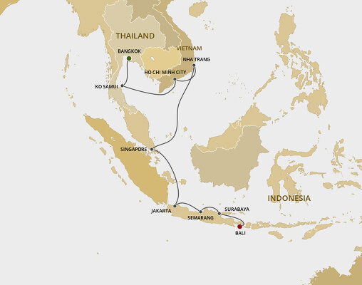  Cruises Starting In Bangkok - 2025-2028 Seasons Illustration 