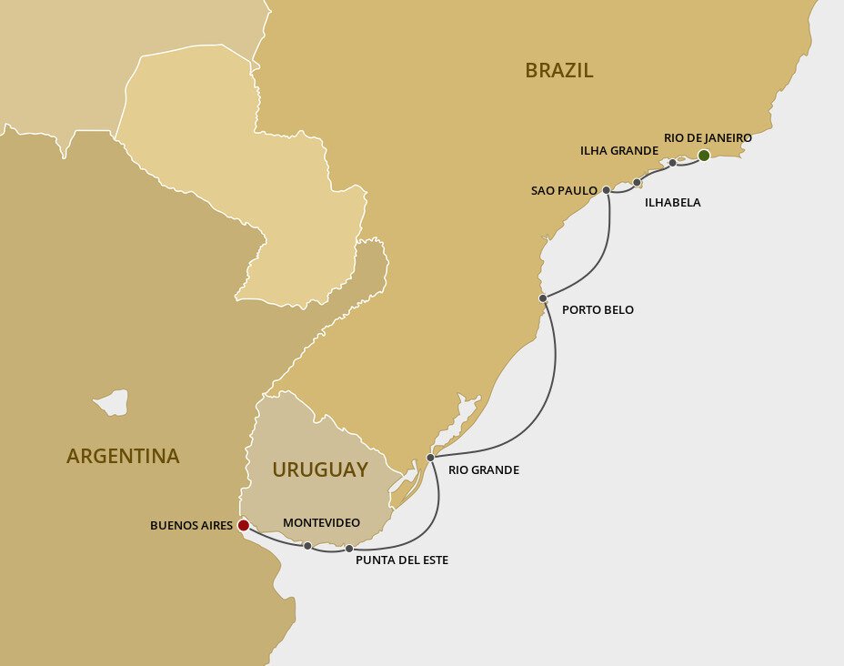 South American Splendor Regent Seven Seas (11 Night Cruise from Rio