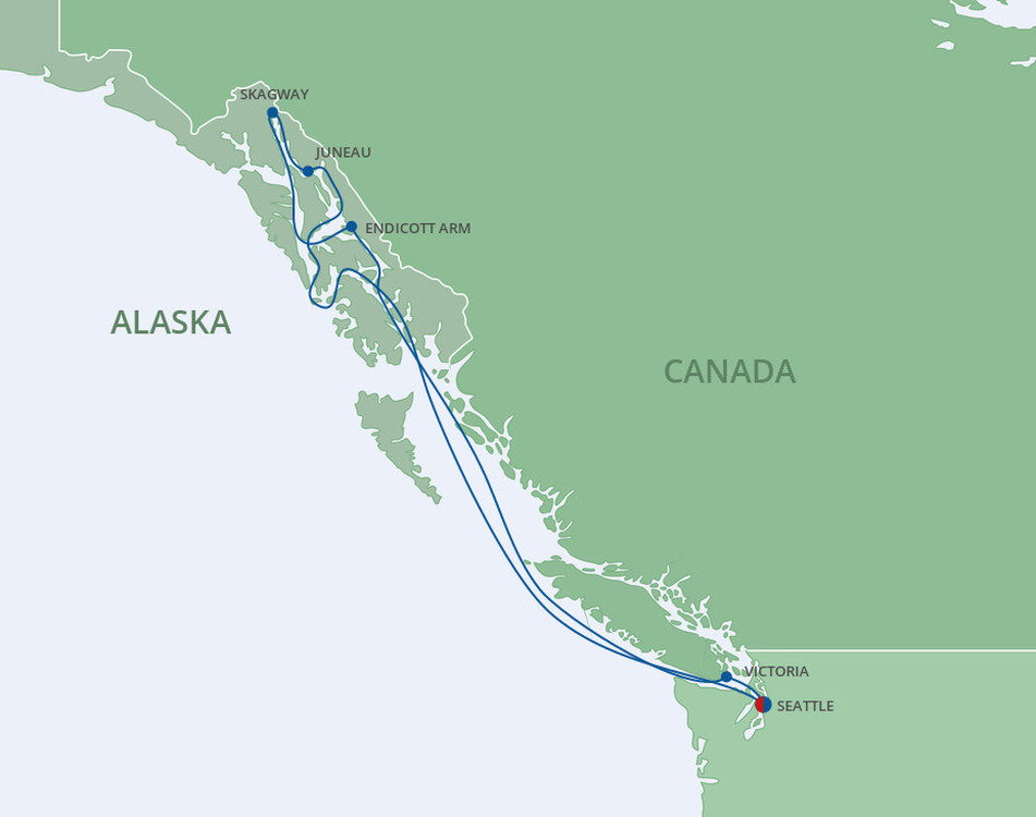 royal caribbean alaska cruise route