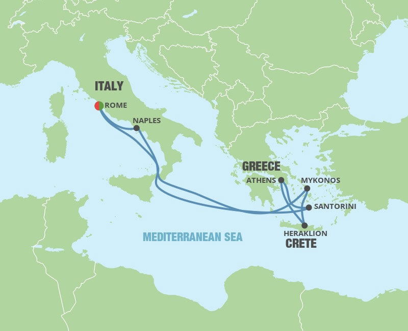 Greece &italy With Naples Overnight Royal Caribbean (9 Night