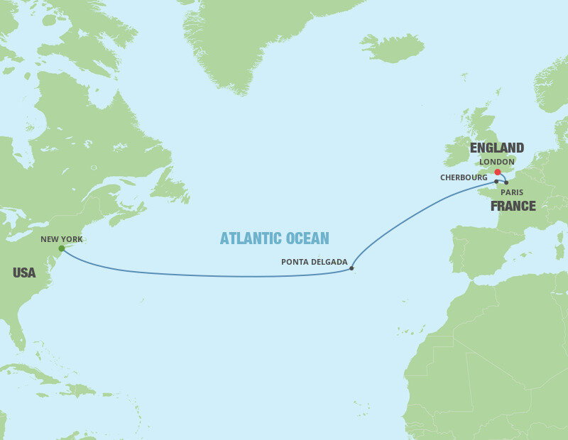 where does a transatlantic cruise go