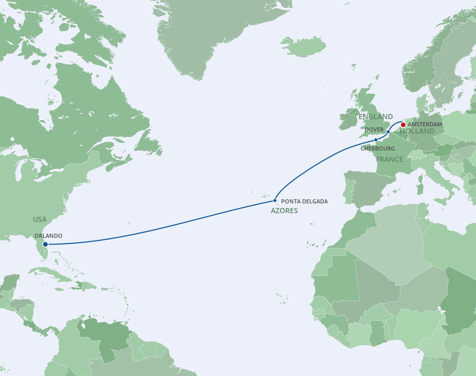 transatlantic cruise route