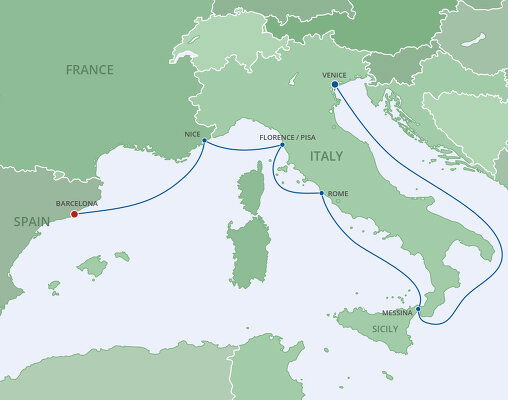 cruise barcelona to venice 2024