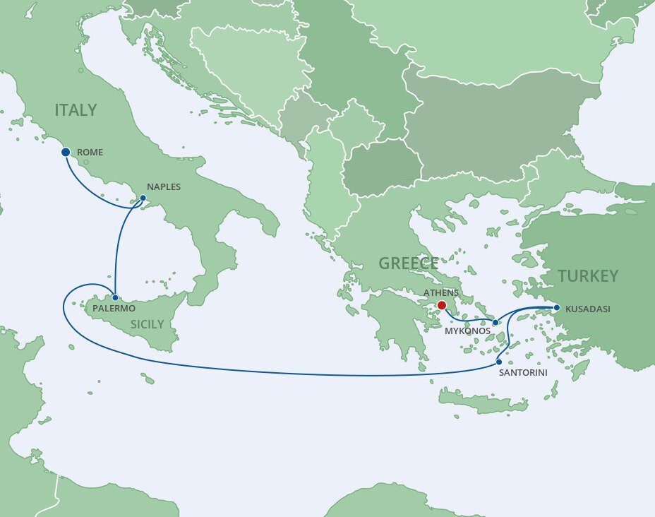Greek Isles Cruise Royal Caribbean (7 Night Cruise from Rome to Athens)