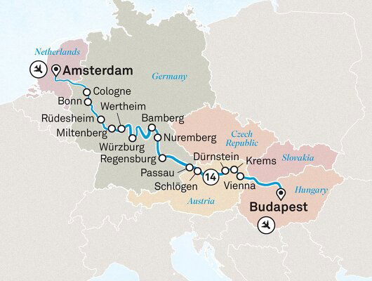 River Cruises from Amsterdam to Budapest - 2024-2026 Seasons