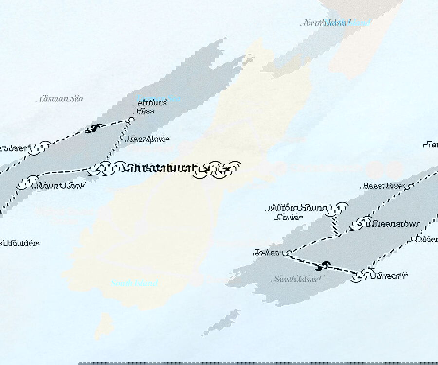 12 Day Southern Spectacular Itinerary (Scenic)