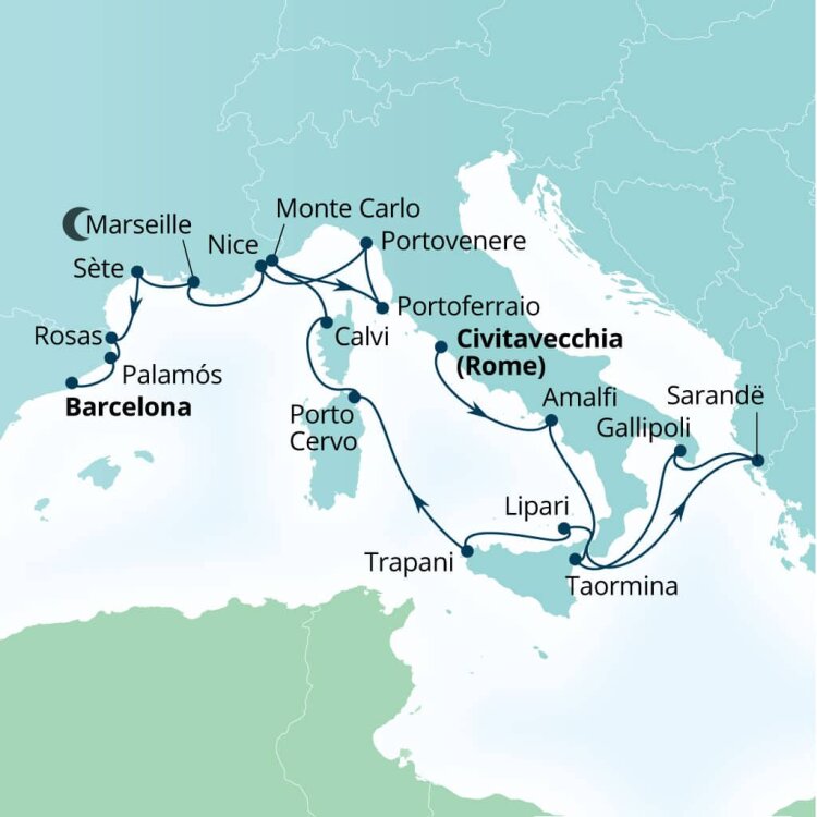 Jewels Of The French & Italian Riviera - Seabourn (20 Night Cruise from ...