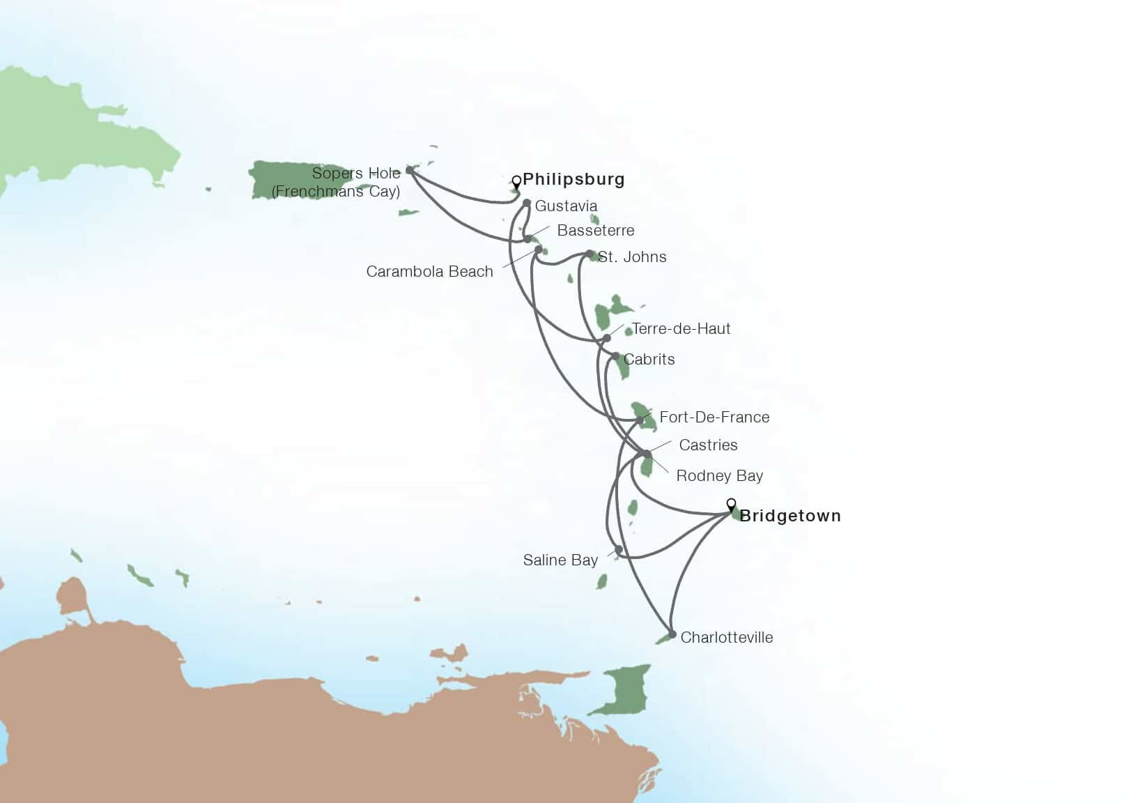 Caribbean Jewels In Depth - Seabourn (14 Night Cruise from Philipsburg 