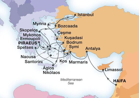Cruises Starting In Haifa - 2022, 2023 & 2024 Seasons