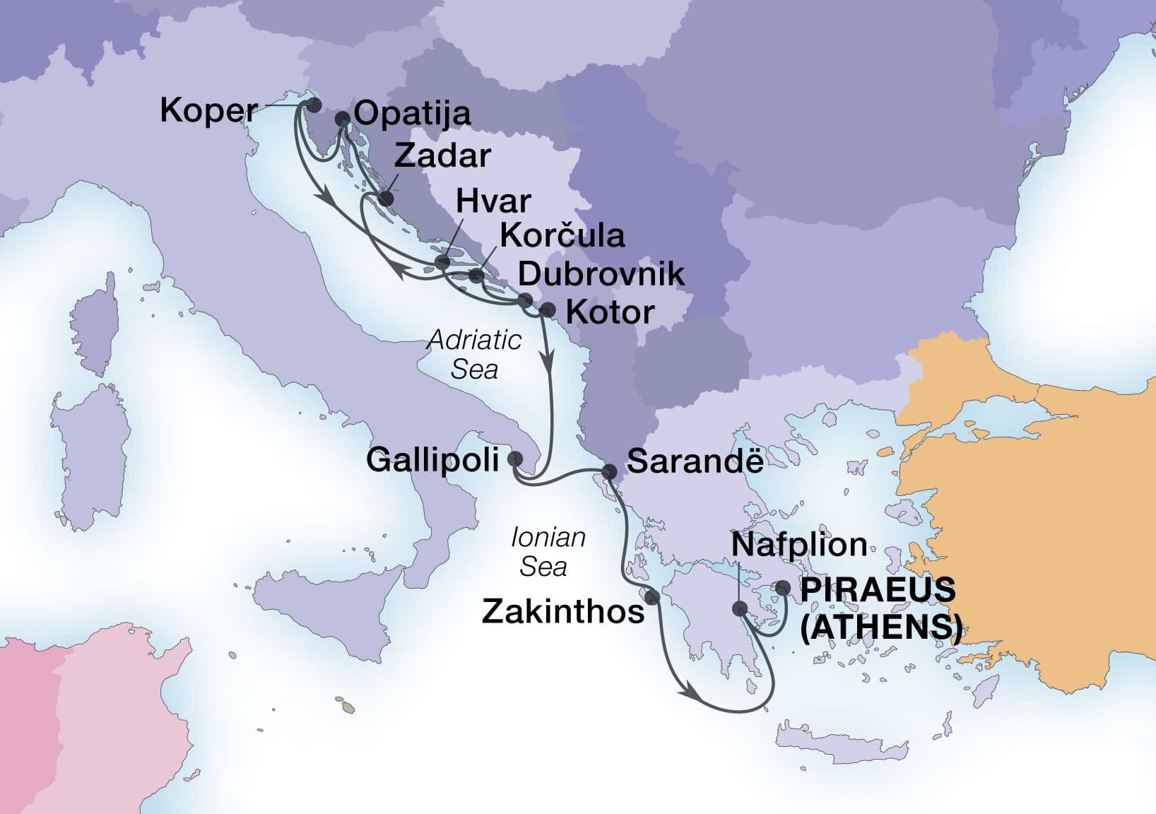 Adriatic Cruises - 2023-2025 Seasons