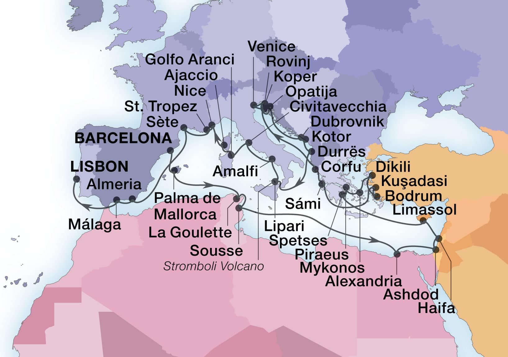 Cruises from Spain to Portugal - 2023-2025 Seasons