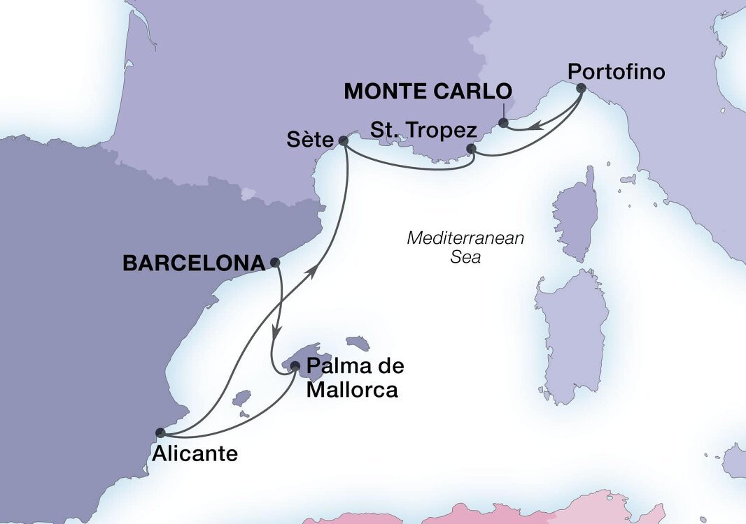 Spanish & French Allure Seabourn (7 Night Cruise from Barcelona to