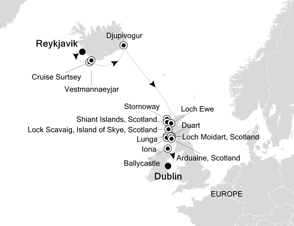 Reykjavik to Dublin Silversea (10 Night Cruise from Reykjavik to Dublin)