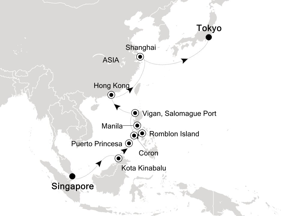 Singapore to Tokyo - Silversea (22 Night Cruise from Singapore to Tokyo)