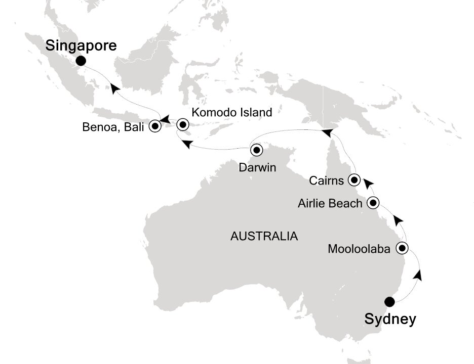 Sydney to Singapore - Silversea (18 Night Cruise from Sydney to Singapore)