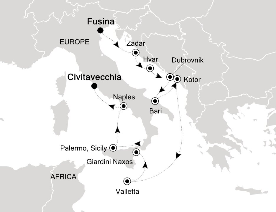 Venice to Rome - Silversea (11 Night Cruise from Venice to Rome)