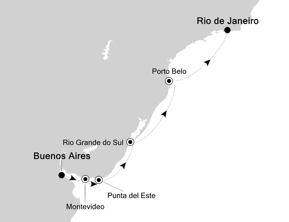 Buenos Aires to Rio De Janeiro Silversea (10 Night Cruise from Buenos
