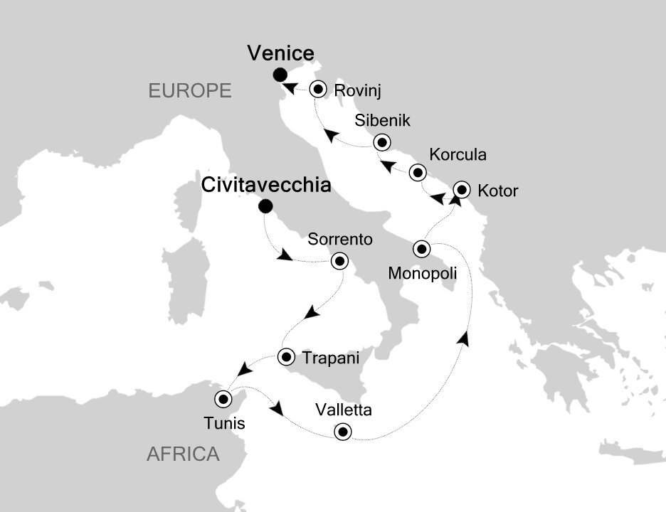 Cruises Out Of Venice Italy 2025