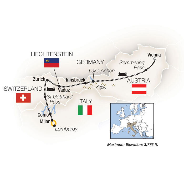 A Grand Rail Adventure Vienna, The Alps & Milan Westbound Tauck (8 Days From Vienna to Milan) A Grand Rail Adventure Vienna, The Alps & Milan Westbound Tauck (8 Days From Vienna to Milan)