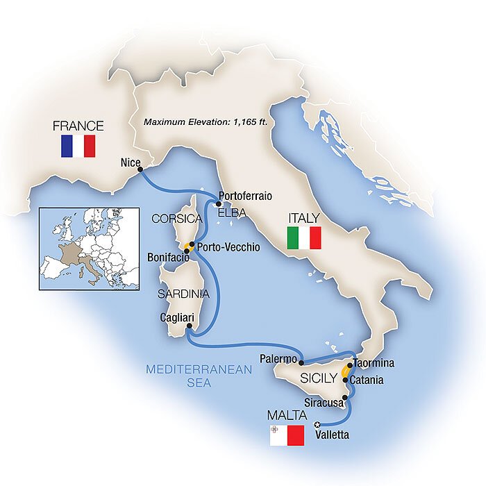 Tauck Tours 2025 Sicily Itinerary