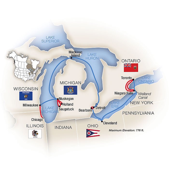 Cruising the Great Lakes Chicago to Toronto Tauck 12 Days From