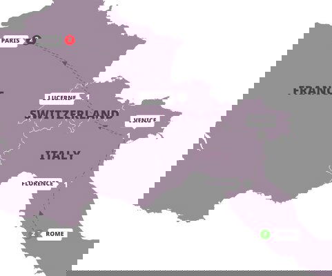 Tours from Rome to Paris - 2025-2027 Seasons