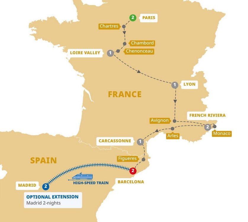 trip from barcelona to france