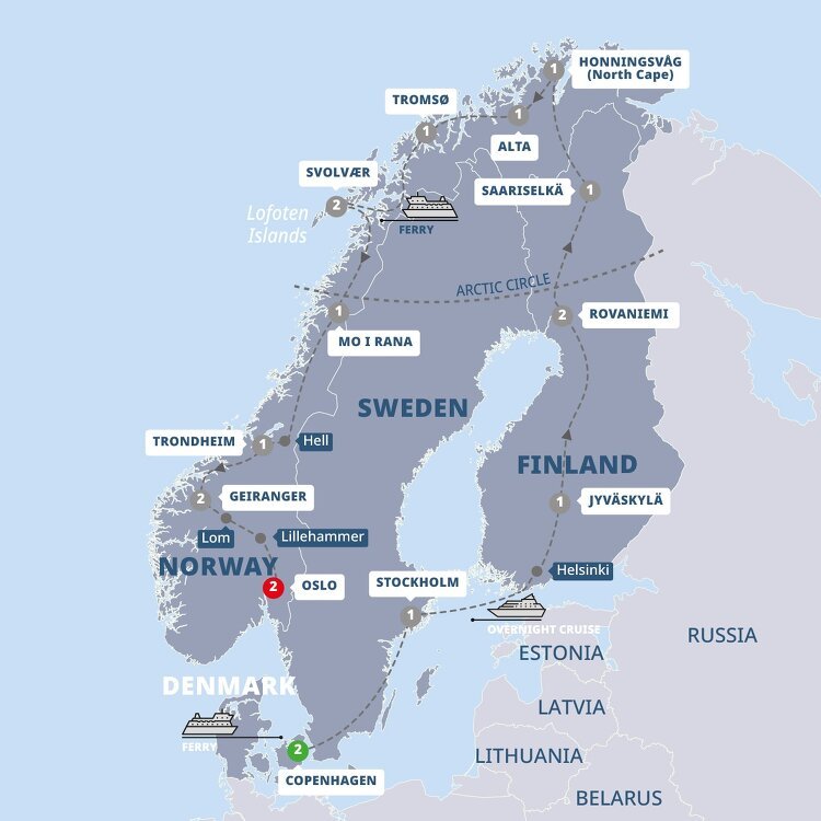 Nordic Adventure Trafalgar (20 Days From Copenhagen to Oslo) Nordic Adventure Trafalgar (20 Days From Copenhagen to Oslo)