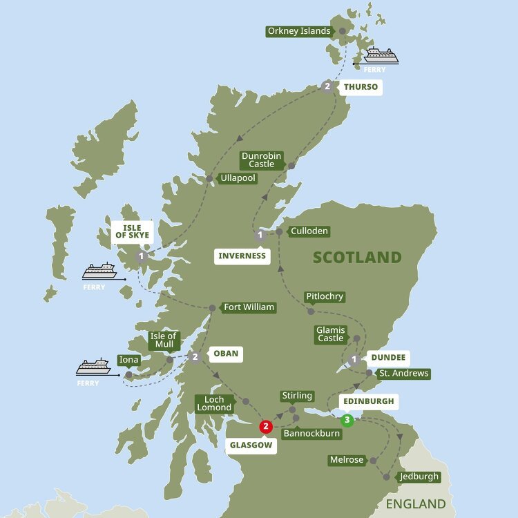 trafalgar tours scotland highlands islands and cities