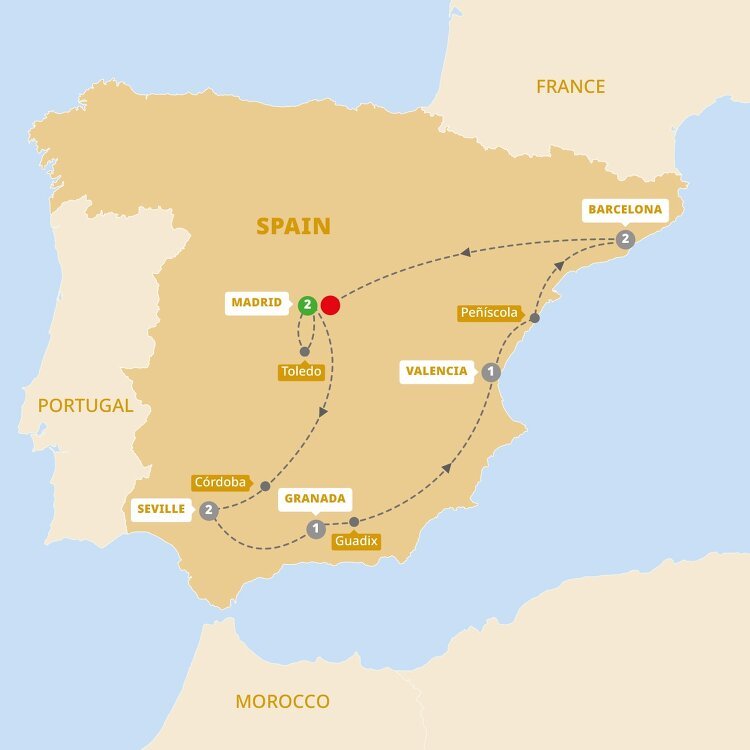 Spanish Wonder - Trafalgar (9 Days From Madrid to Madrid)