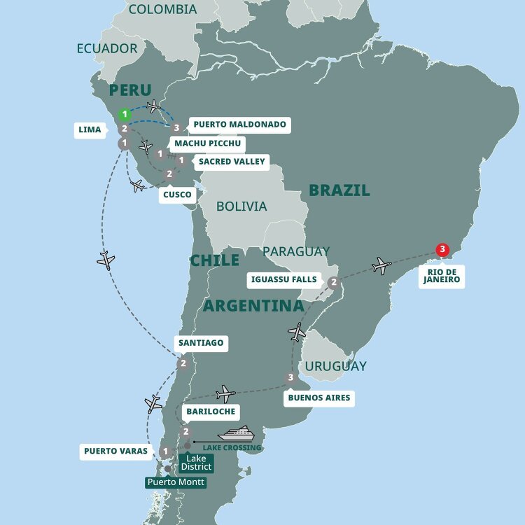 Icons of South America with Peruvian Amazon Trafalgar (25 Days From