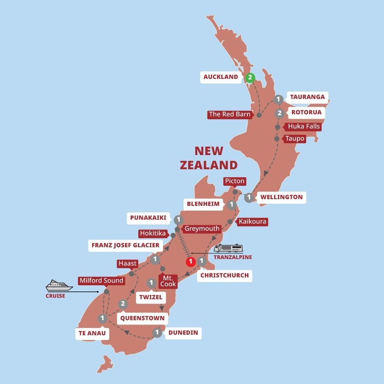 New Zealand Uncovered Trafalgar (17 Days From Auckland to Christchurch) New Zealand Uncovered Trafalgar (17 Days From Auckland to Christchurch)