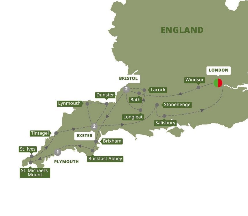 trafalgar tours devon and cornwall