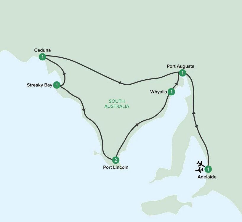 Eyre Postcode Map Explore the Eyre Peninsula - Travelmarvel (8 Days From Adelaide to ...