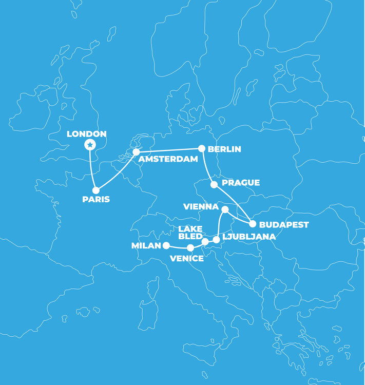 Discover Europe by Rail - TruTravels (20 Days From London to Milan)