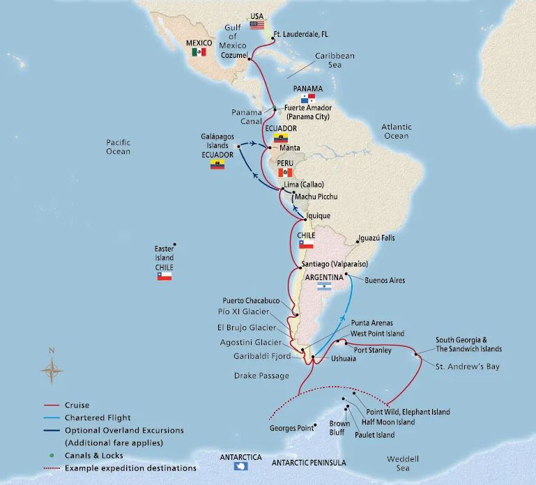 Antarctica, Chile & the Americas - Viking (47 Night Cruise from