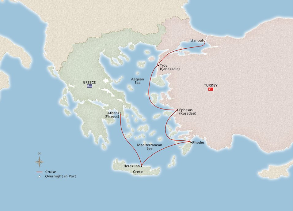 Ancient Mediterranean Treasures Viking (7 Night Cruise from Athens to