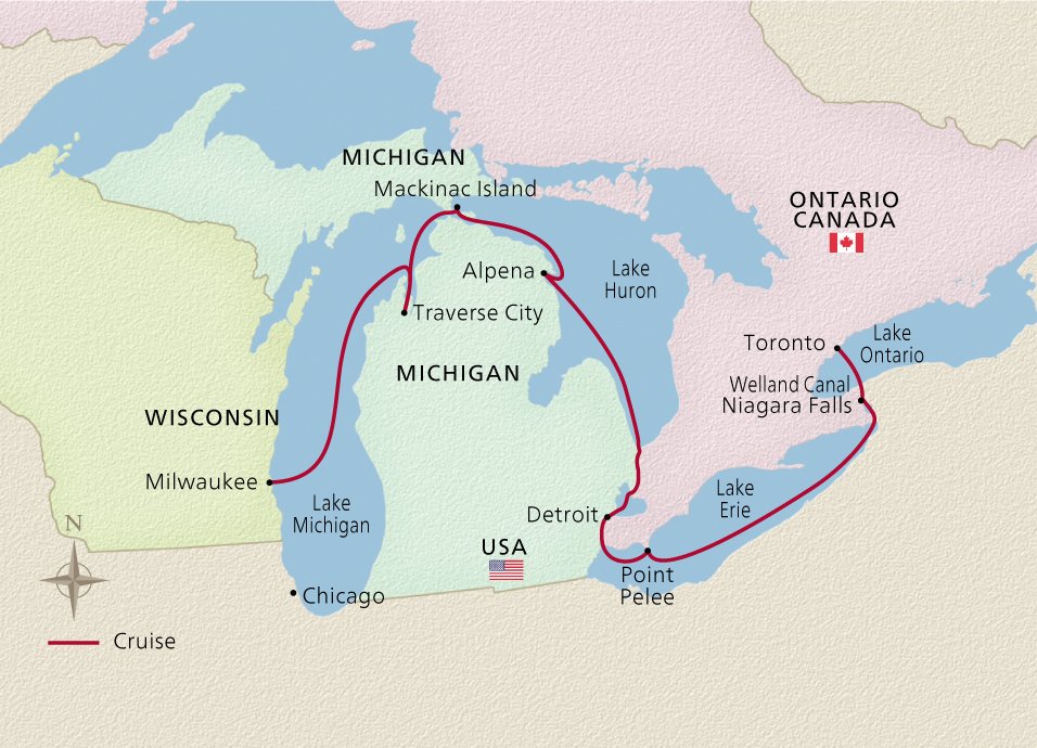 Niagara & the Great Lakes - Viking (7 Night Cruise from Milwaukee to 